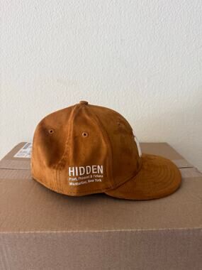 Hidden NY x New Era New York Yankees 59FIFTY Suede Fitted Hat Brown Size 7 1/2